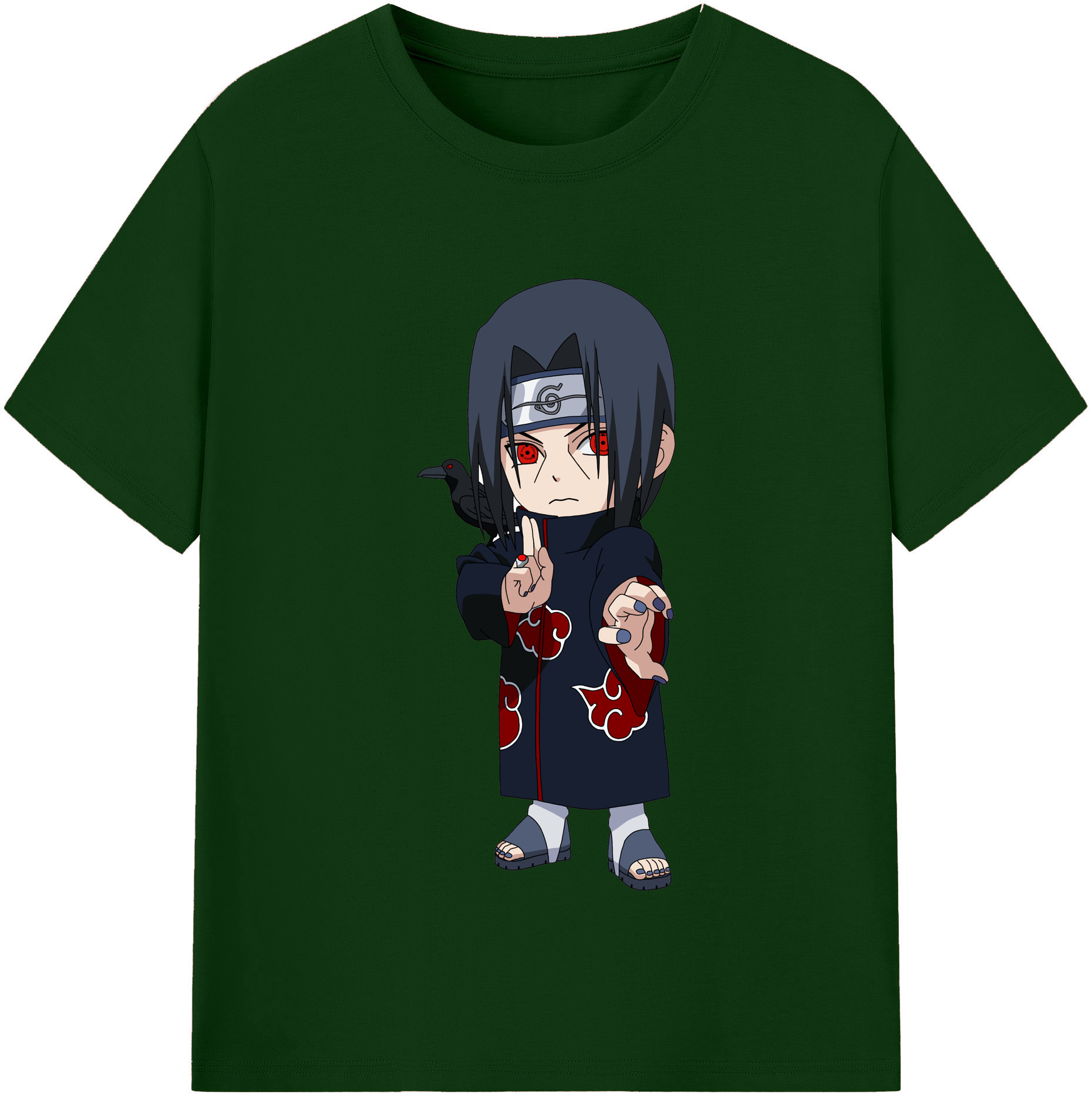 （画像用） NARUTO -ナルト- うちは イタチ Uchiha Itachi 綿100％半袖Tシャツ（フロントプリント）